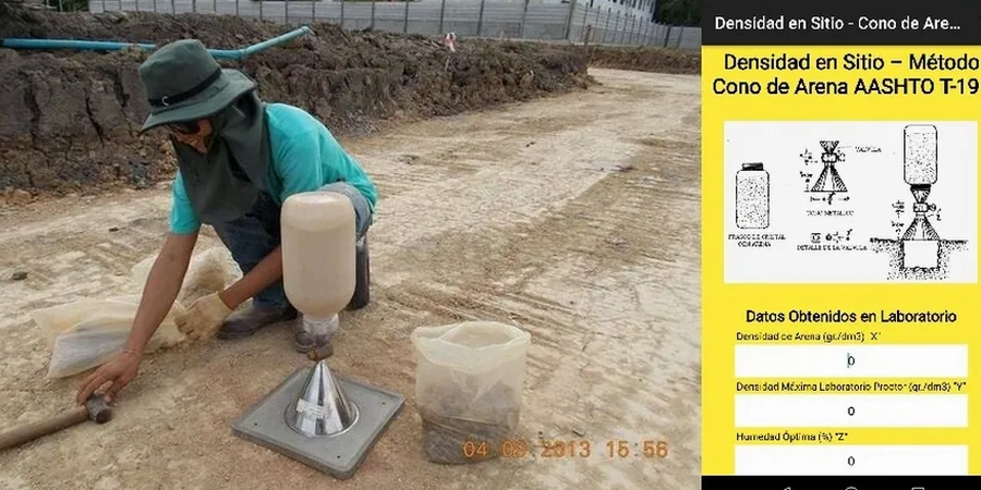 Densidad de campo (cono de arena) en Maipú: control real sobre la compactación